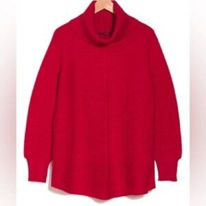Cyrus Red Cowl Neck Sweater with Long Sleeves Women's 3X Cozy Warm